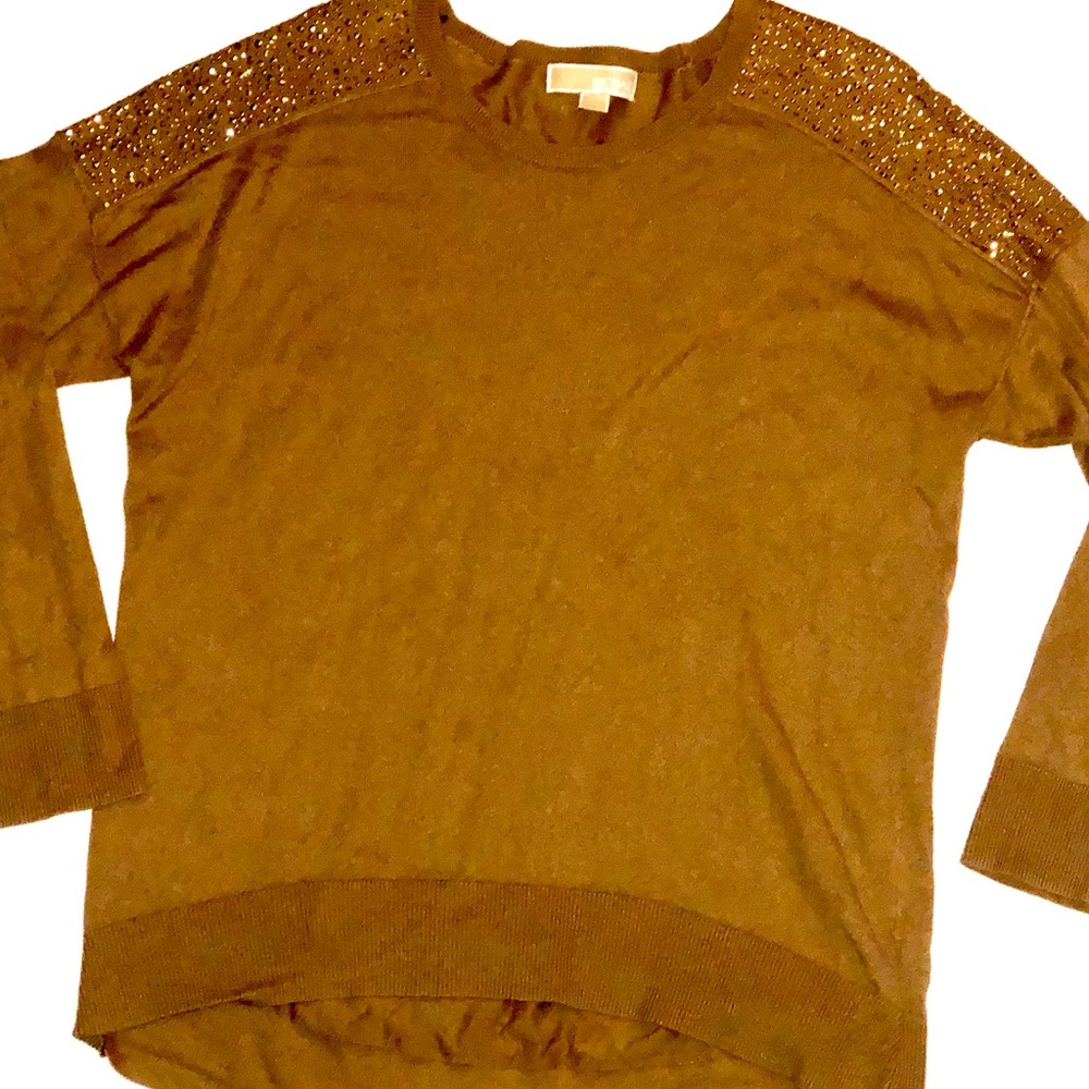 Micheal kors sweater with embellished shoulders